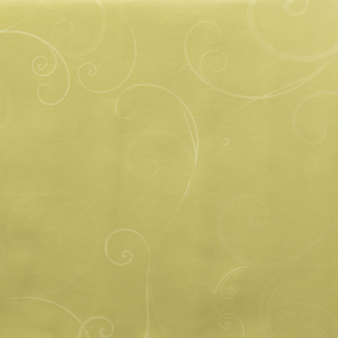 Scala Galaxy Lime-Gul - Voksdug med flot præget ranke mønster