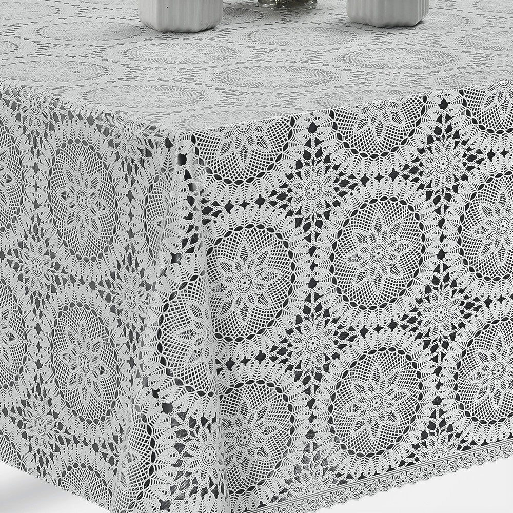 Blondevoksdug Dagny - Hvid blondedug med stjerner