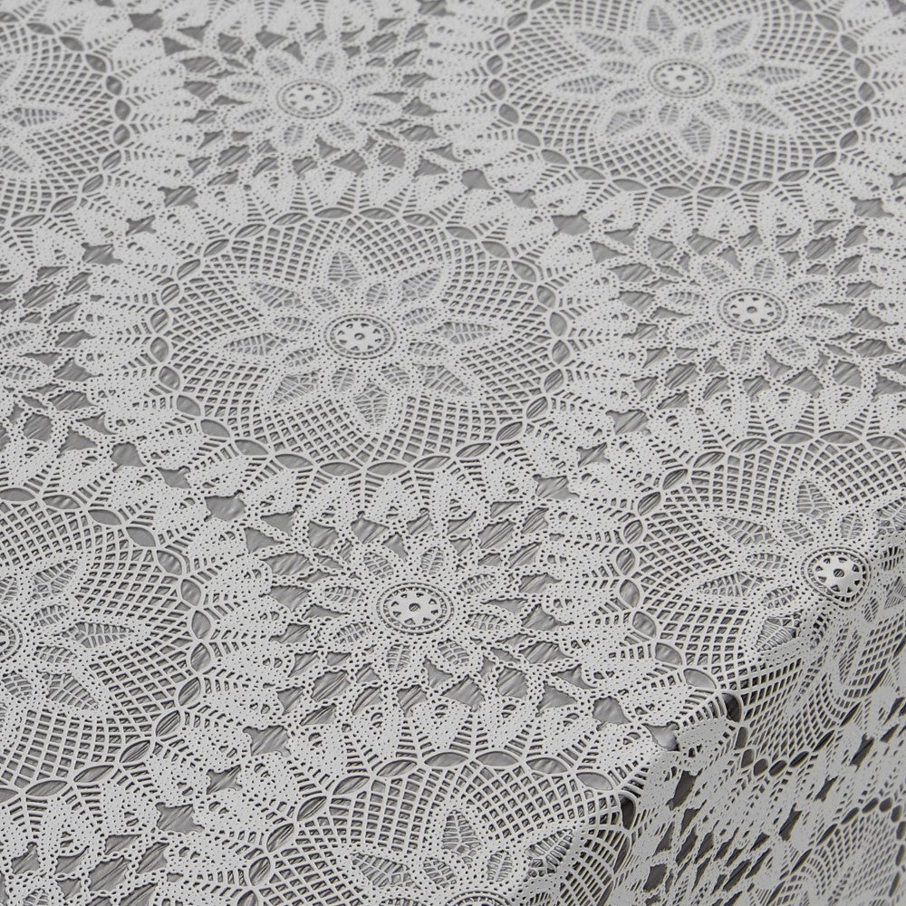 Blondevoksdug Dagny - Hvid blondevoksdug med stjerner