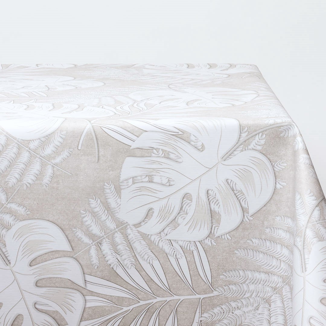 Amber Luxury, Sand - Voksdug med tropiske blade