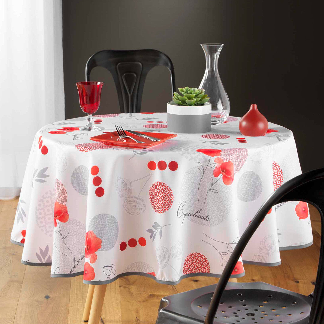 Pavotine - Ø 180 cm, rund dug med anti-plet