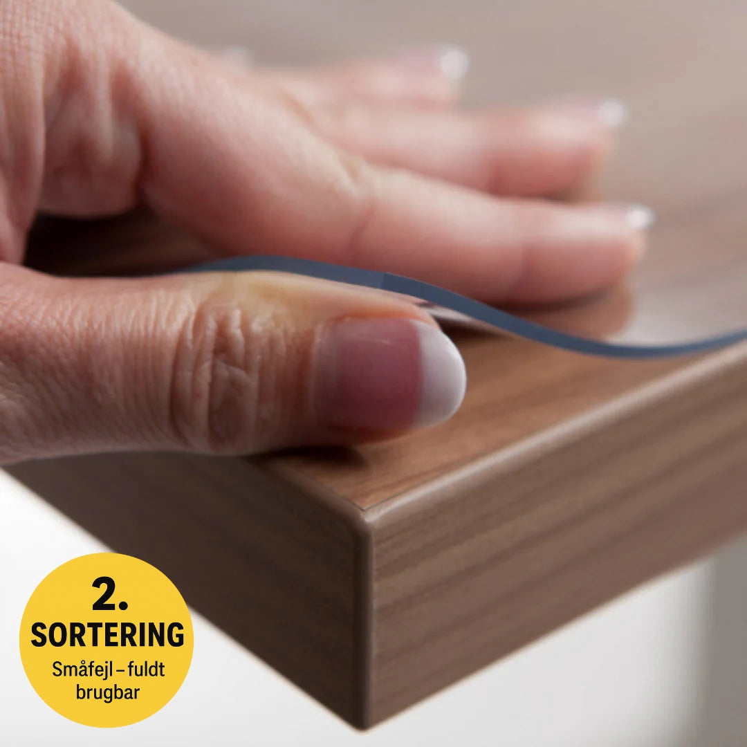 Klar plast 2,0 mm / 1,0 m x 1,0 m gennemsigtig café folie transparent voksdug - 2. sortering