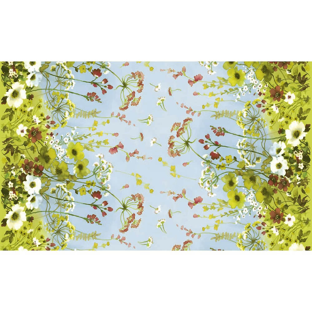 Blomstereng - Voksdug med smukt blomsterakvarelmaleri