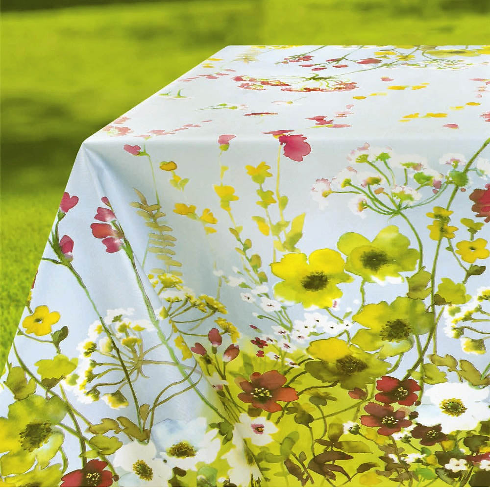 Blomstereng - Voksdug med smukt blomsterakvarelmaleri