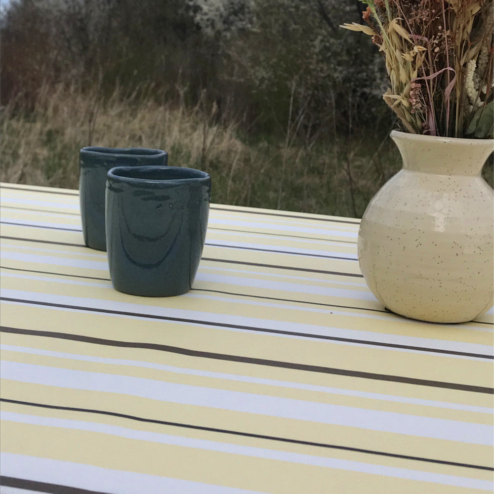 Heno Stripe - Striber, Gul - akryldug med antiskrid