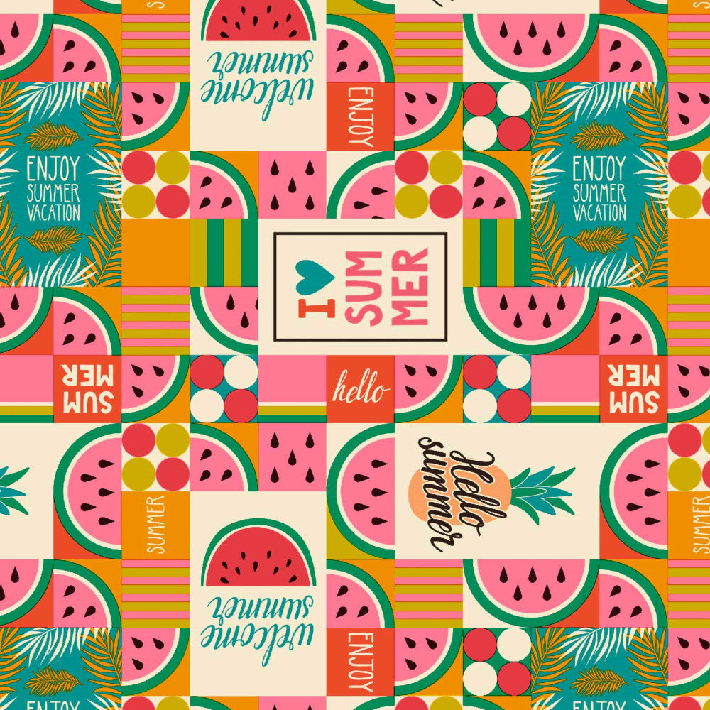 Vild med sommer- Voksdug med skøn sommerstemning