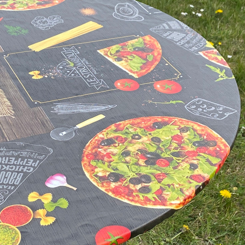 Mums Pizza - Rund voksdug med elastik