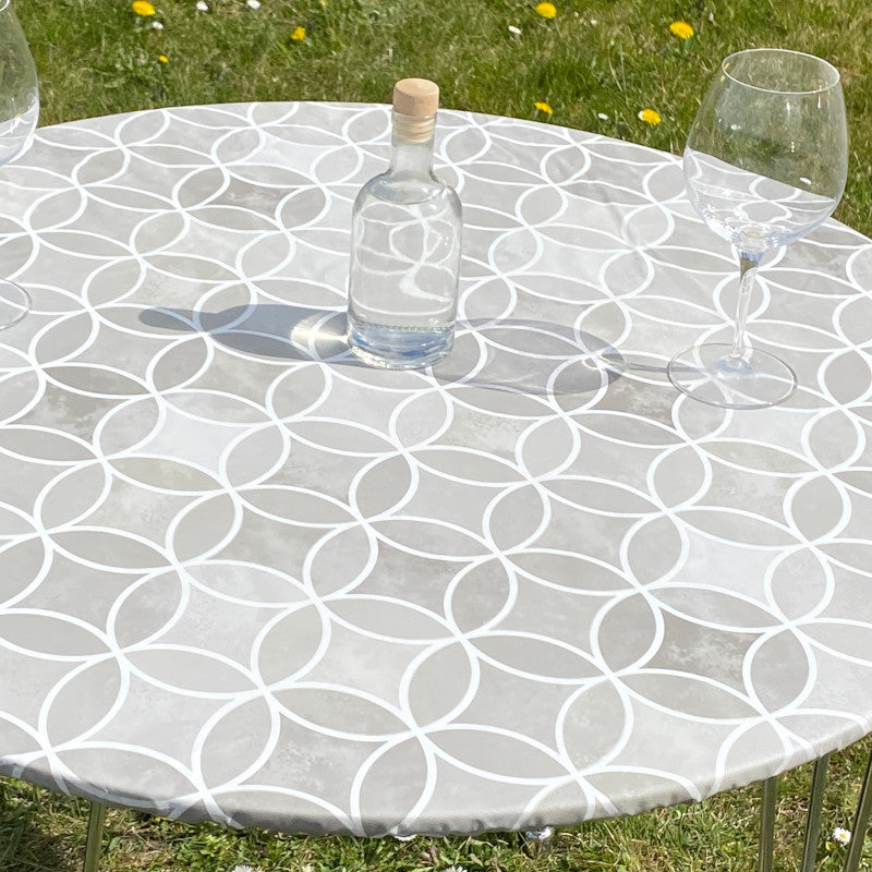 Circle Graphics Grå - Rund voksdug med elastik