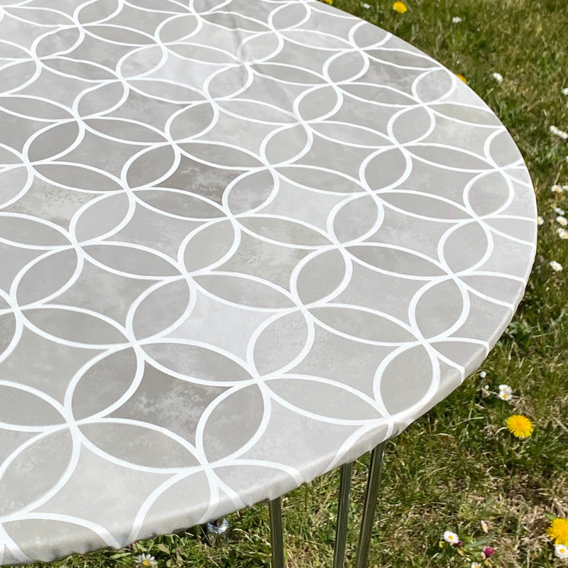 Circle Graphics Grå - Rund voksdug med elastik