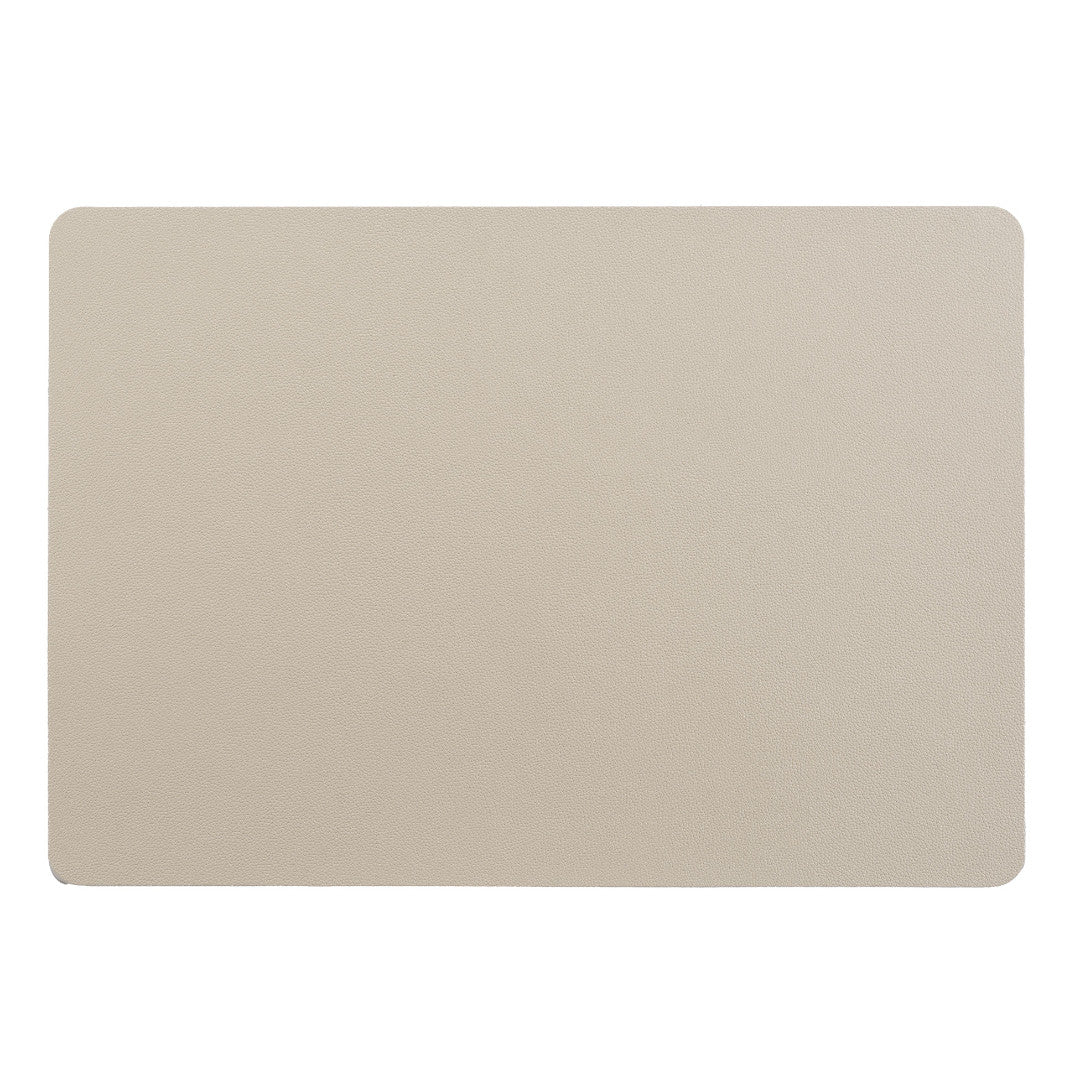 Bergame Cream - Dækkeserviet i imiteret læder 30 x 43 cm vendbar