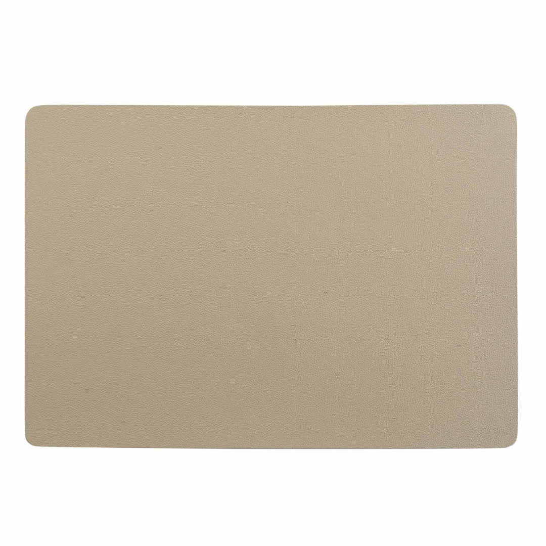 Bergame Natural - Dækkeserviet i imiteret læder 30 x 43 cm vendbar