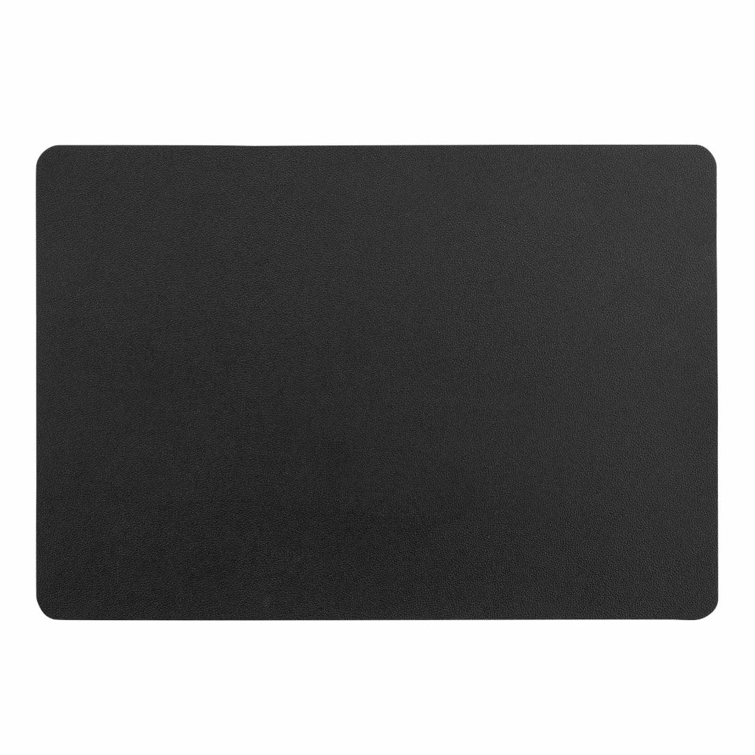 Bergame Sort - Dækkeserviet i imiteret læder 30 x 43 cm vendbar