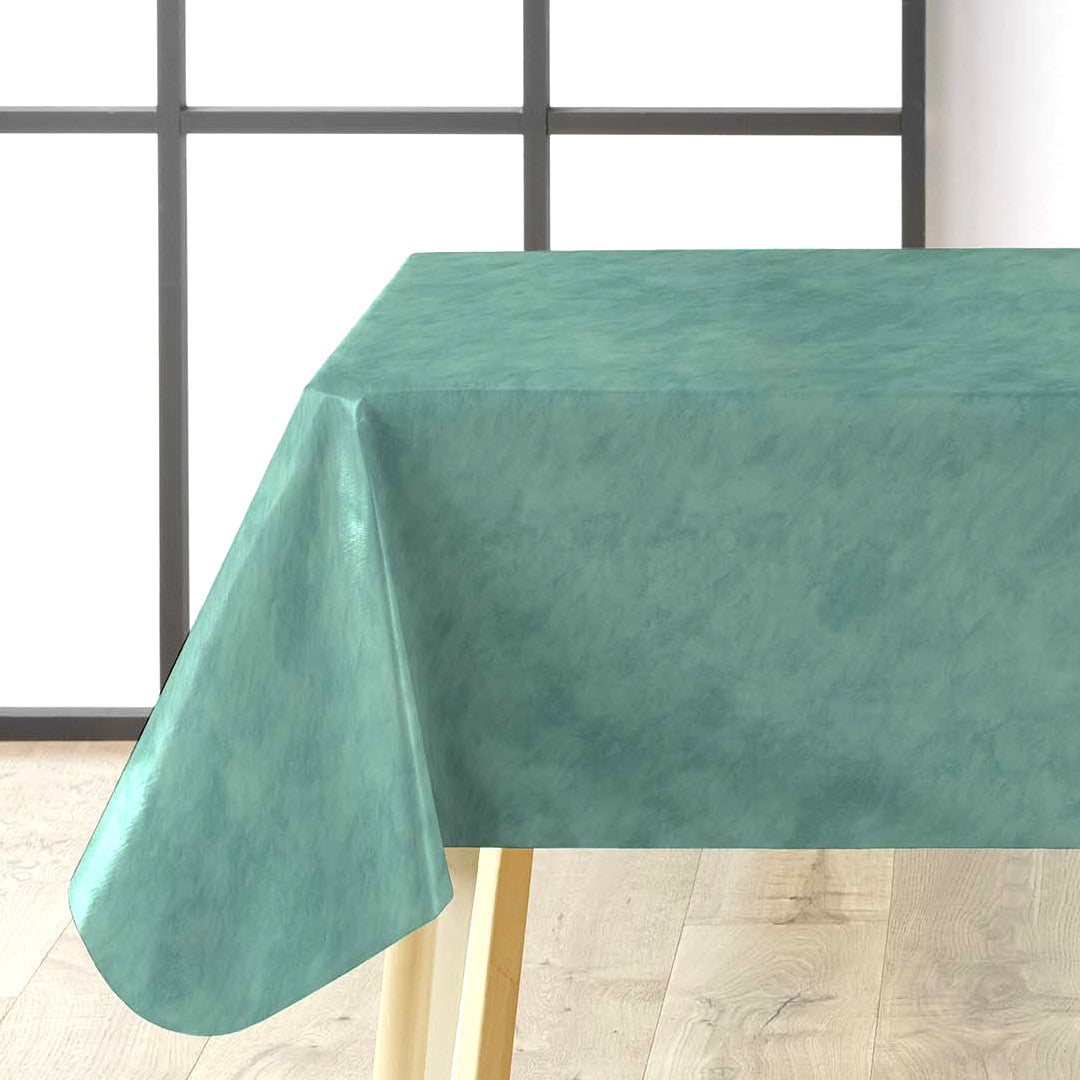 Beton Cire Ocean – Glat voksdug i grøn-blå nuance, hjørne