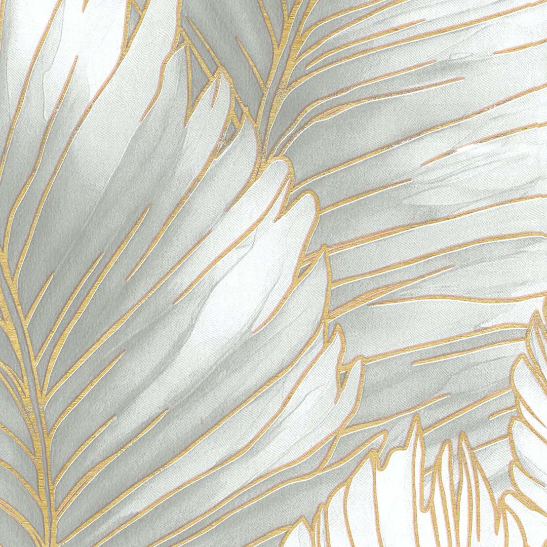 Betty Golden Palm - Elegant voksdug med gyldne palmeblade, mønster