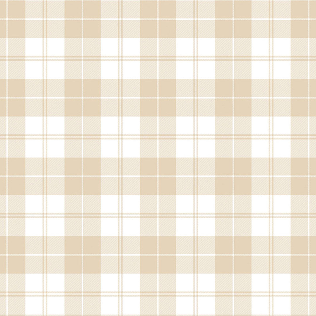 Brent Beige – klassisk ternet voksdug i lyse nuancer, mønster