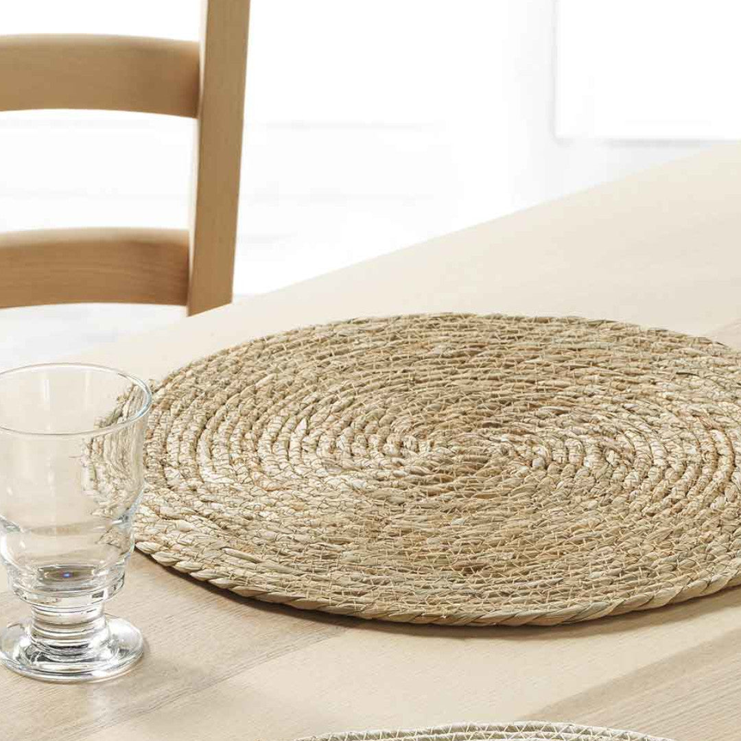 Cane Straw Pailleset Natur - Rund dækkeserviet Ø 38 cm, miljø