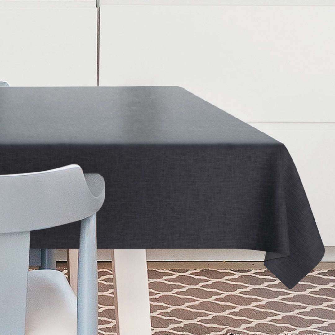 LÆNGDE: 3.5 m - Capri Antracit - Ekstra slidstærk voksdug i dyb, mørk nuance