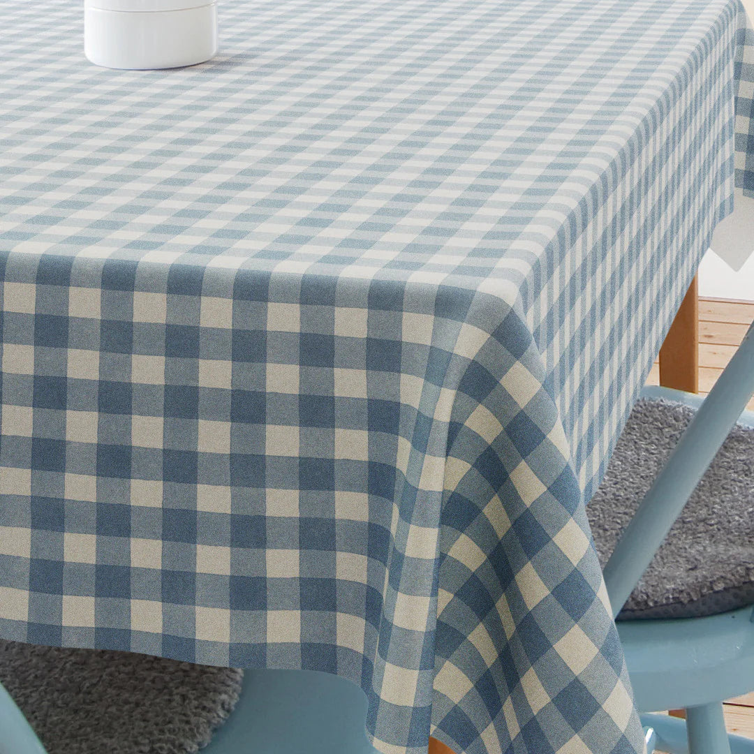 100 x 192 cm - Careaux Blue – Ekstra kraftig voksdug med klassiske blå tern