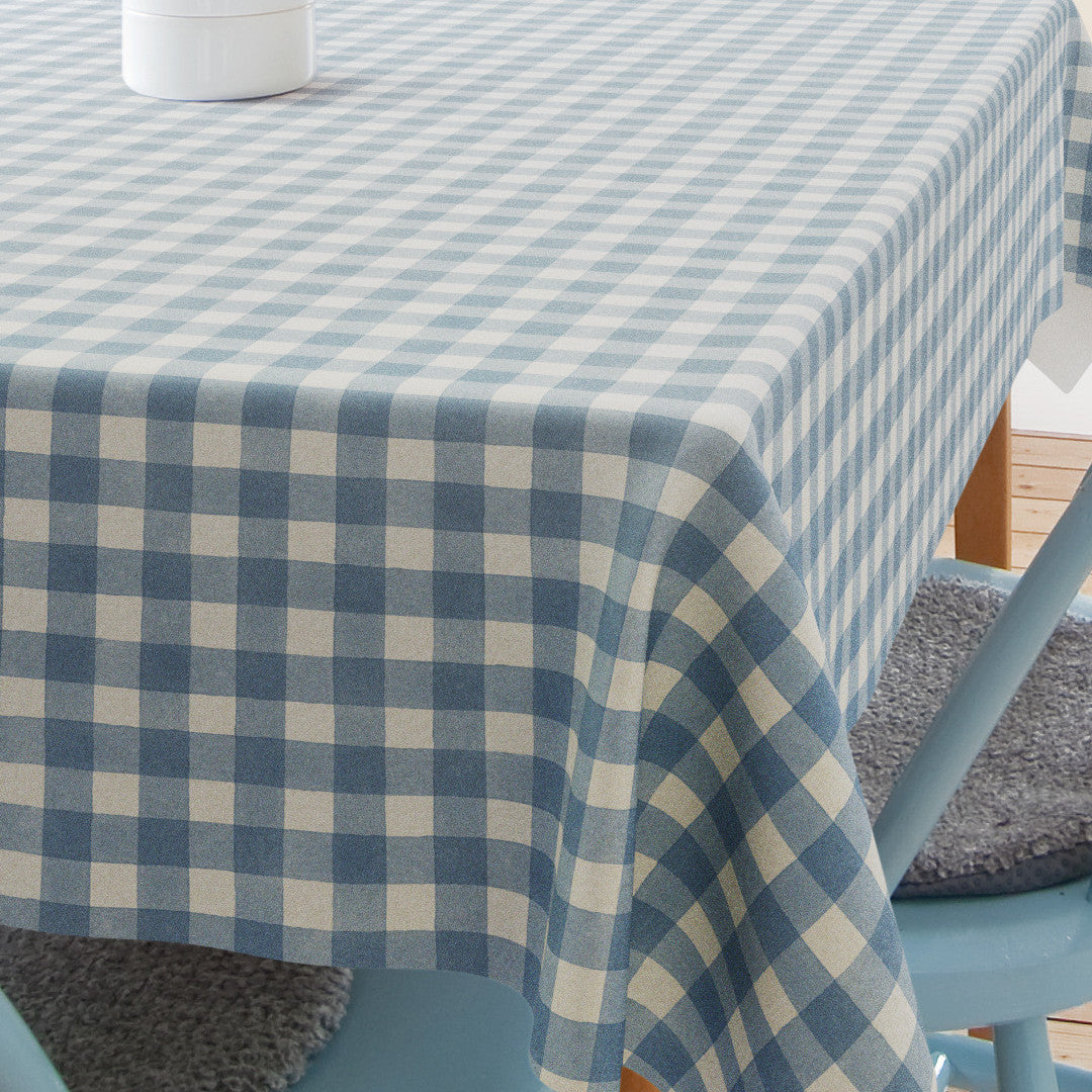 Careaux Blue – Ekstra kraftig voksdug med klassiske blå tern, hjørne