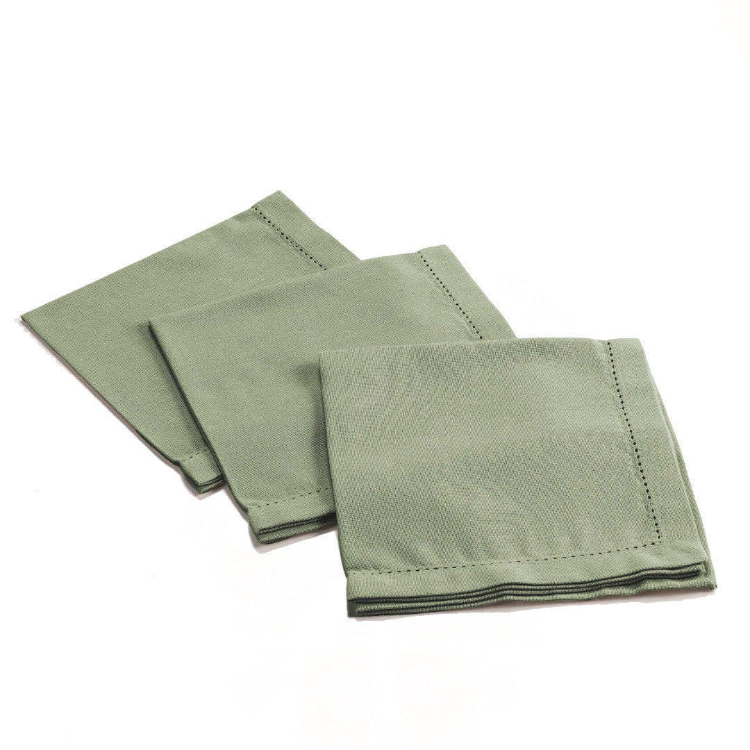 Charline Kaki – Bomuldsservietter 40 x 40 cm (3 pak)