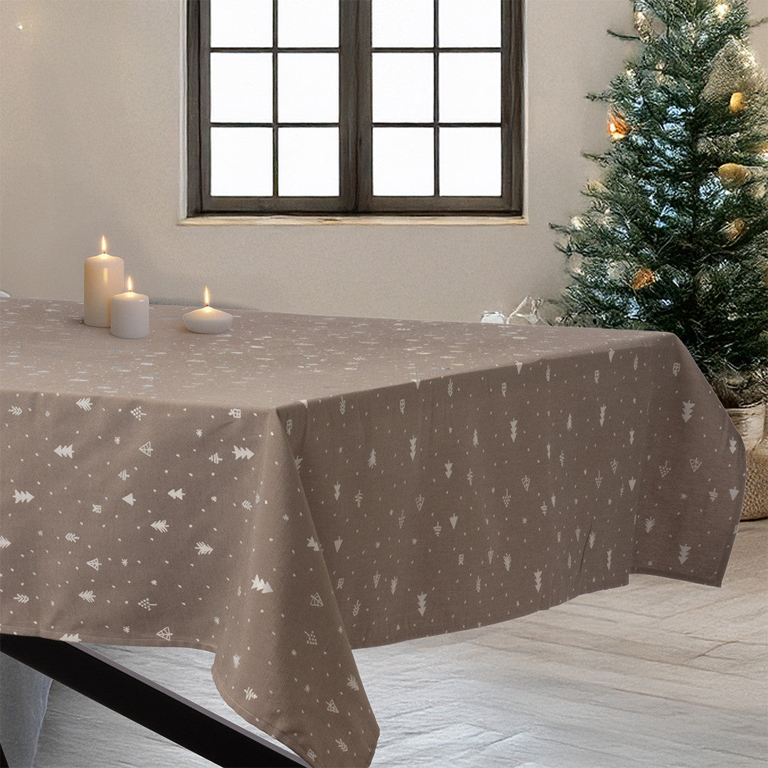 Christmas Carol Natur – Damaskvævet juledug 160 x 320 cm, miljø 2