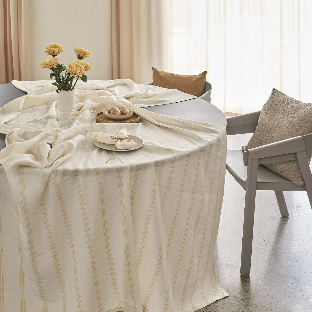 Compliments Hørdug Brise, Sand - 200 x 200 cm, miljø