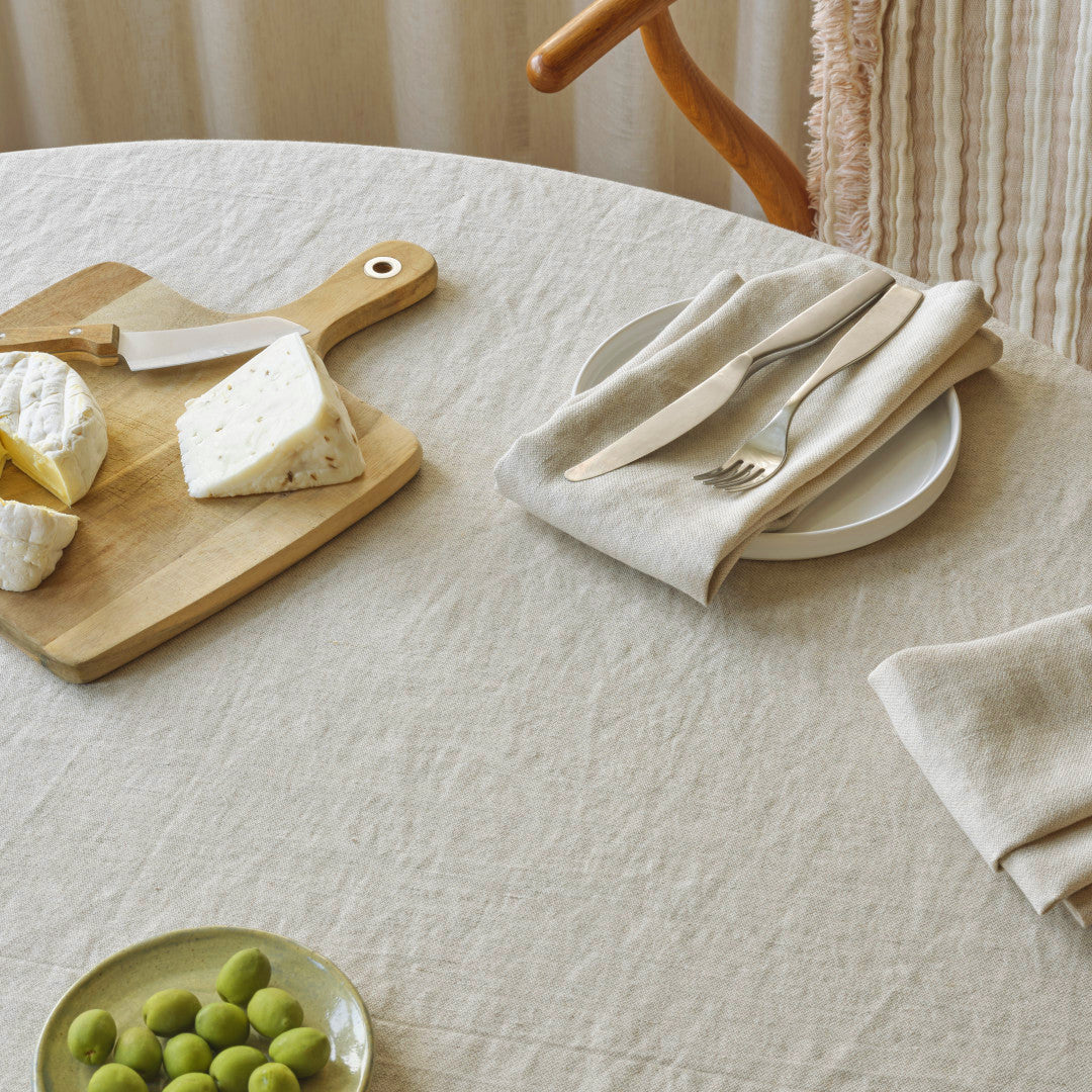 Compliments Hørdug Arles - Rund Ø 180 cm, borddækning