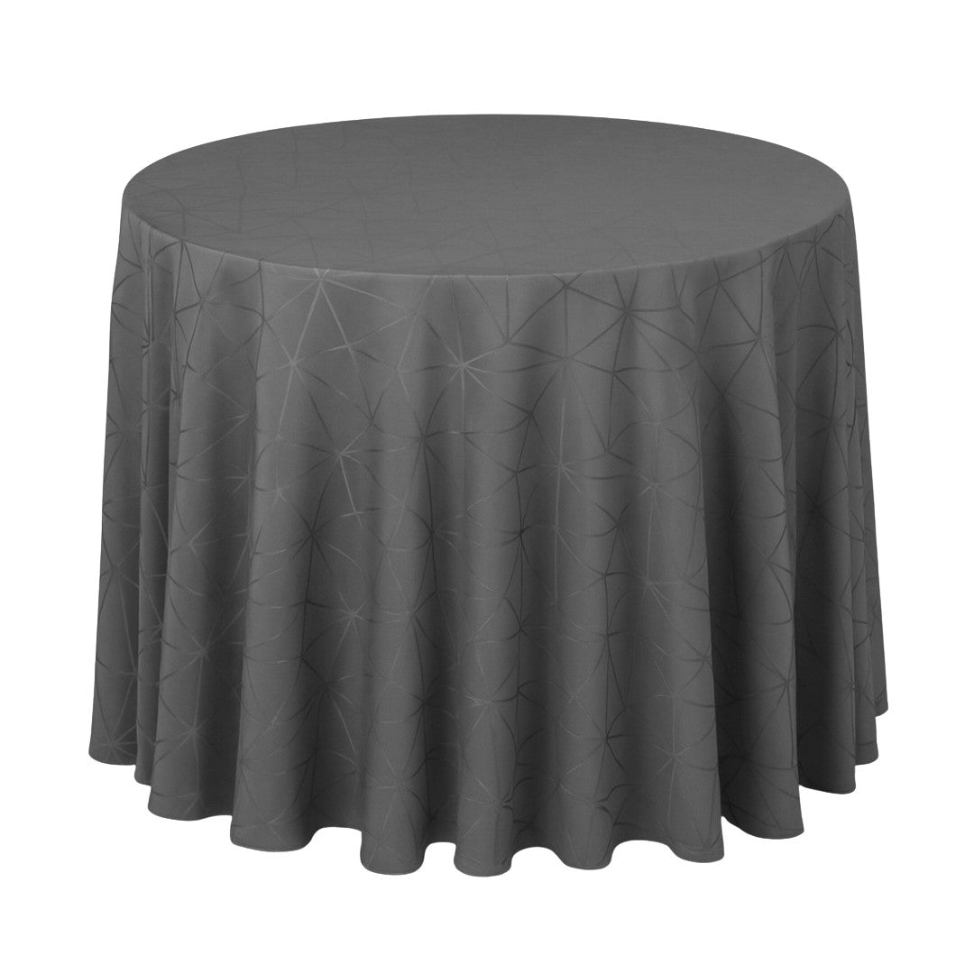 Engholm Tilde Rund Damask dug, Grå Ø 250 cm