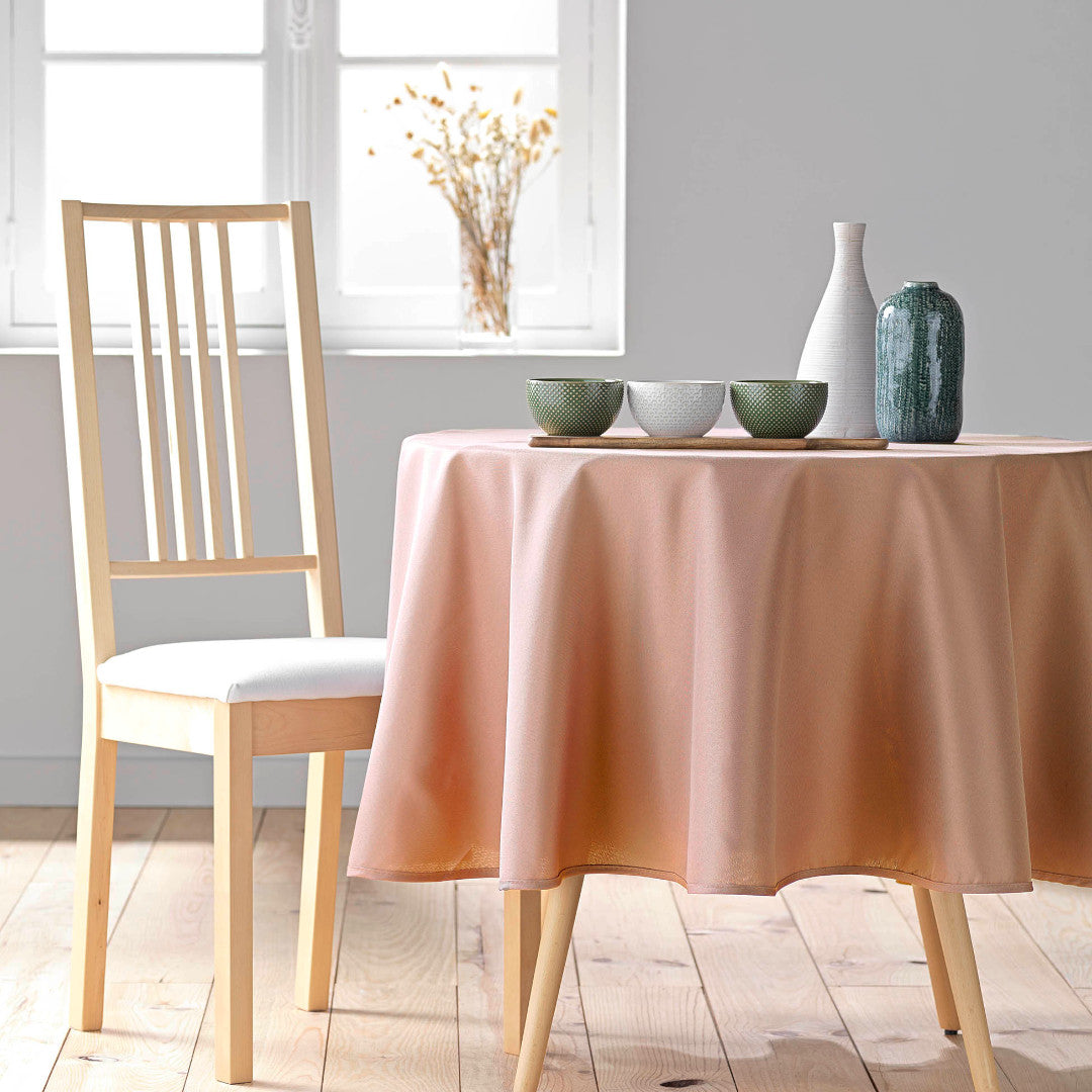 Essentiel Blush - Ensfarvet rund dug Ø 180 cm, miljøbillede