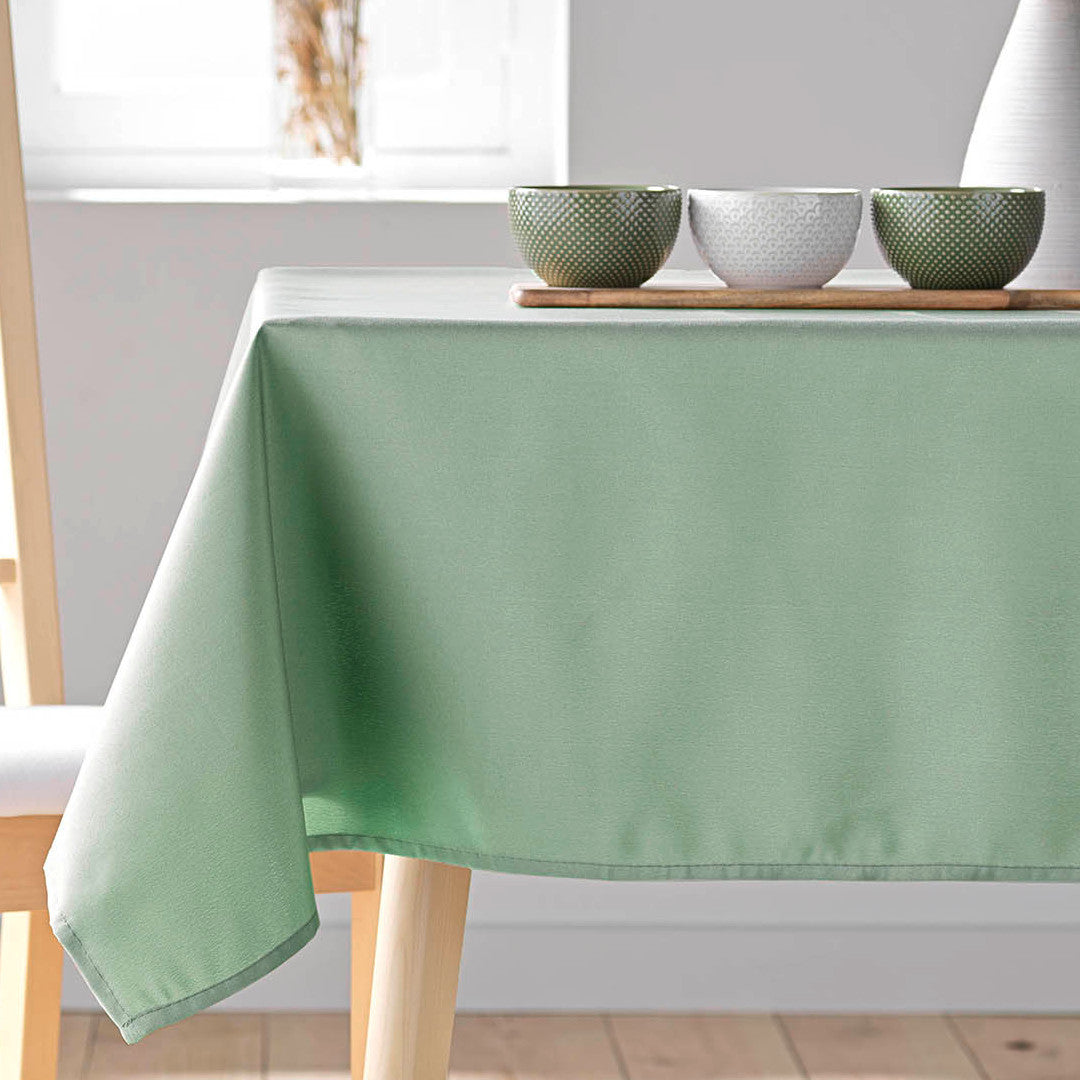 Essentiel Sauge - Ensfarvet rektanguler dug 140 x 300 cm, nærbillede