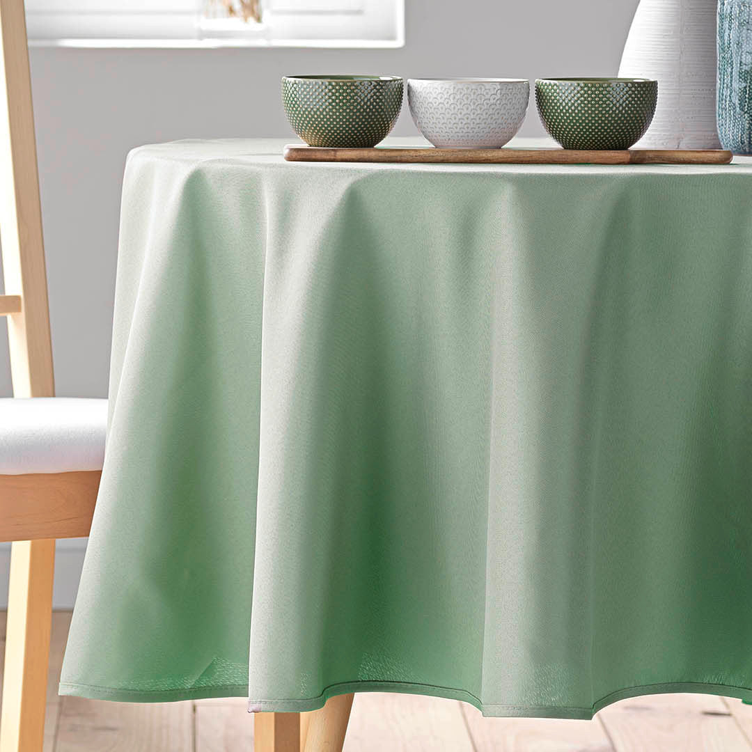 Essentiel Sauge - Ensfarvet rund dug Ø 180 cm, nærbillede