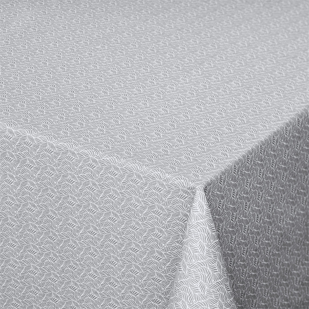 Estes Bølgeblad Lys Grå - Akryldug med antiskrid, hjørne