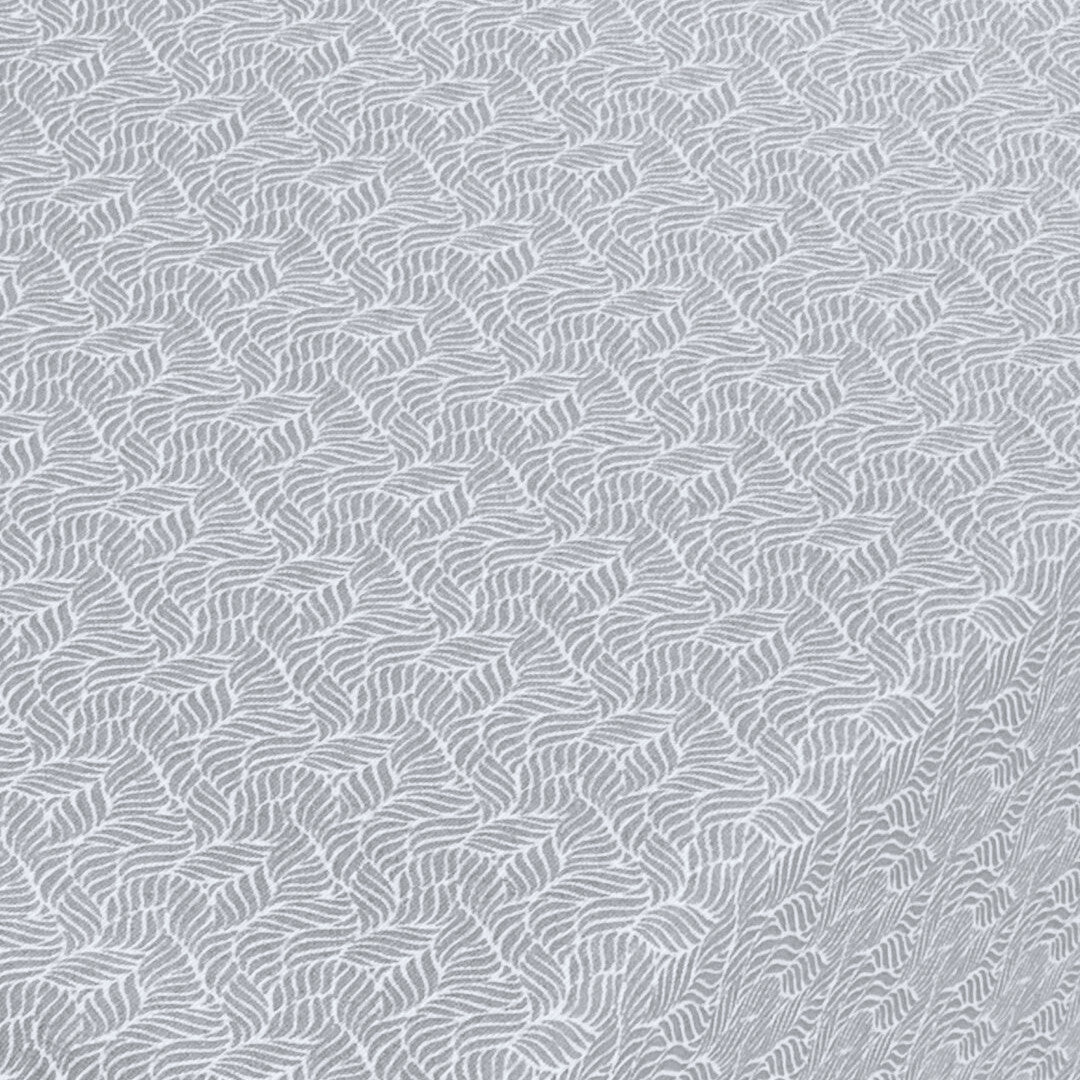 Estes Bølgeblad Lys Grå - Akryldug med antiskrid, mønster