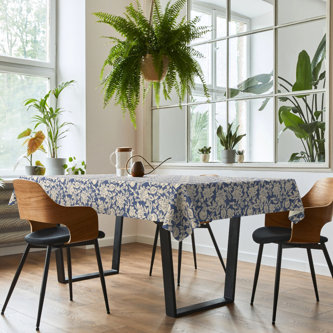 Florena Blue – Ekstra kraftig voksdug med tekstillook, miljø