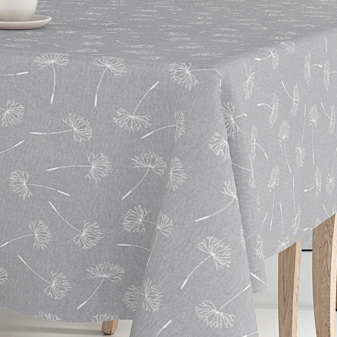 Frøvik Grå – Ekstra bred voksdug i hørlook, 180 cm, hjørne