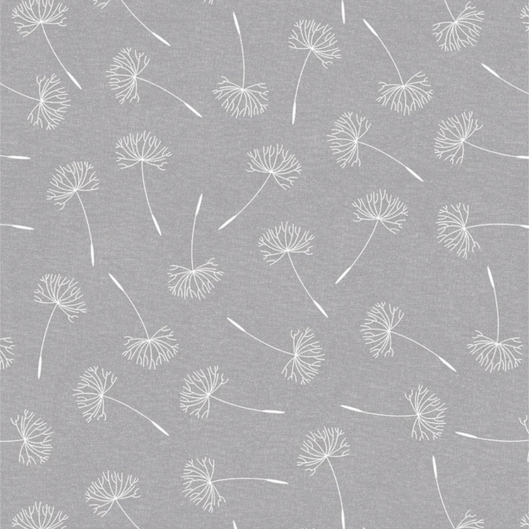 Frøvik Grå – Ekstra bred voksdug i hørlook, 180 cm, mønster