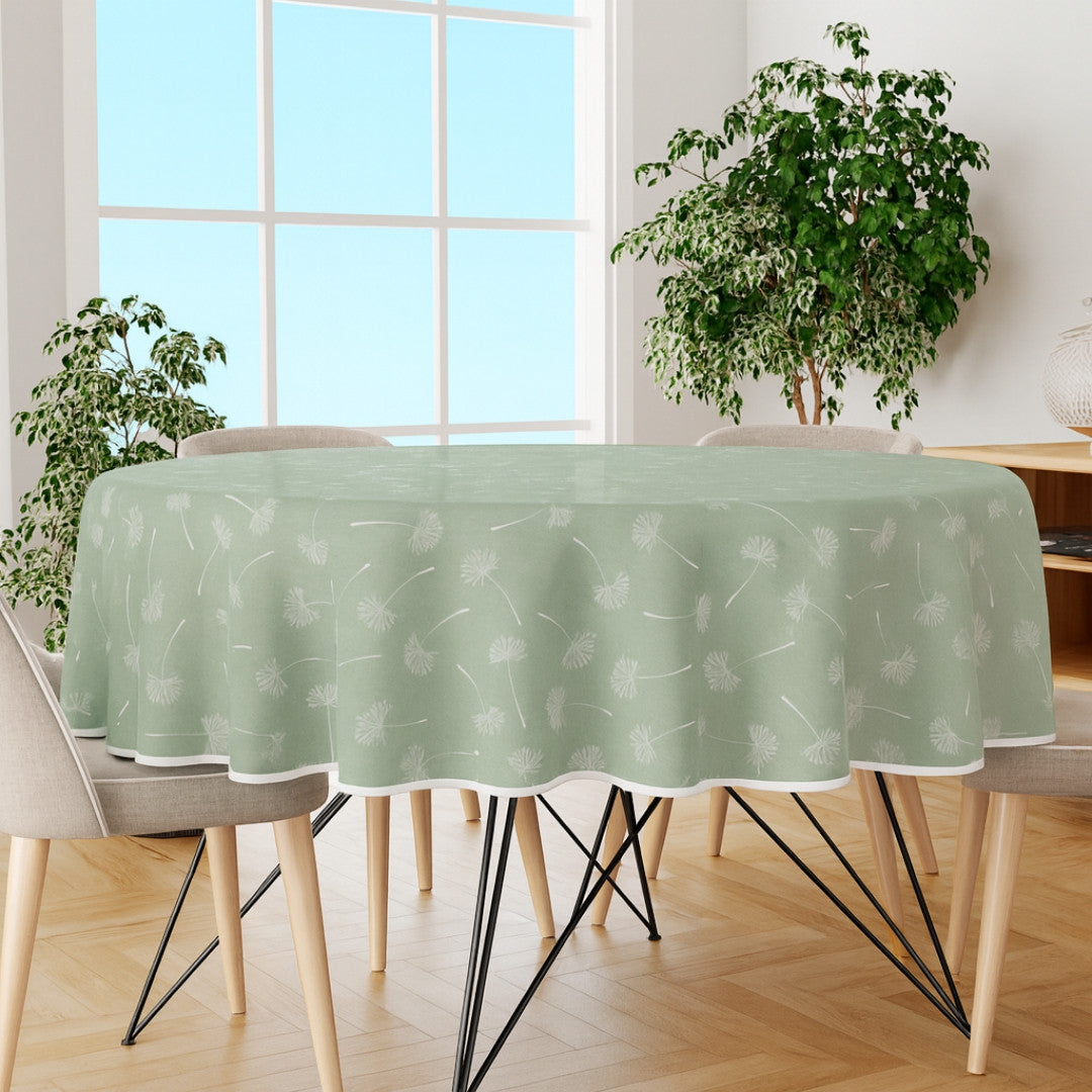 Frøvik Grøn – Rund voksdug med kantbånd Ø 180 cm, miljø