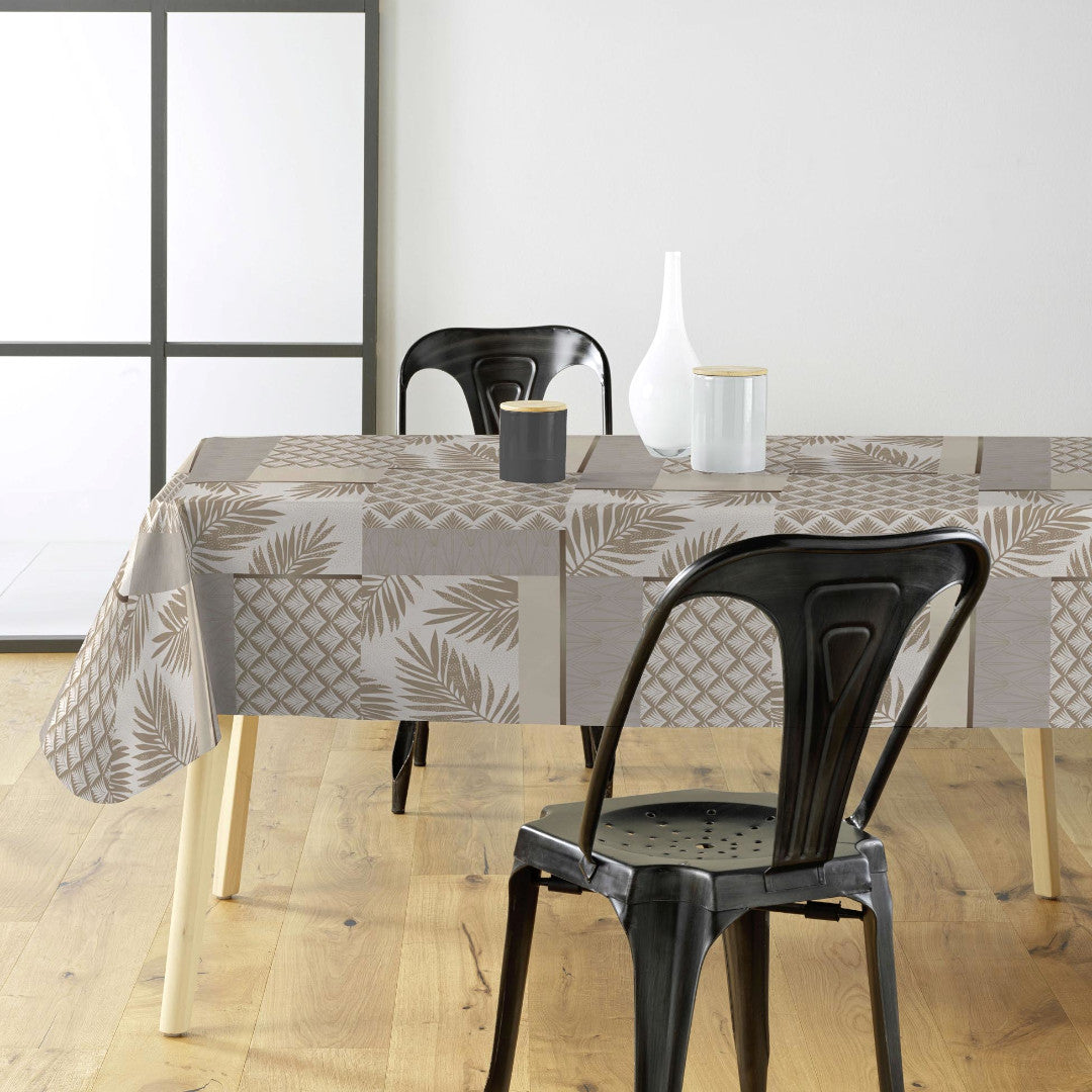 Ginger Luxury Naturel - Voksdug med botanisk patchworkmønster, miljø