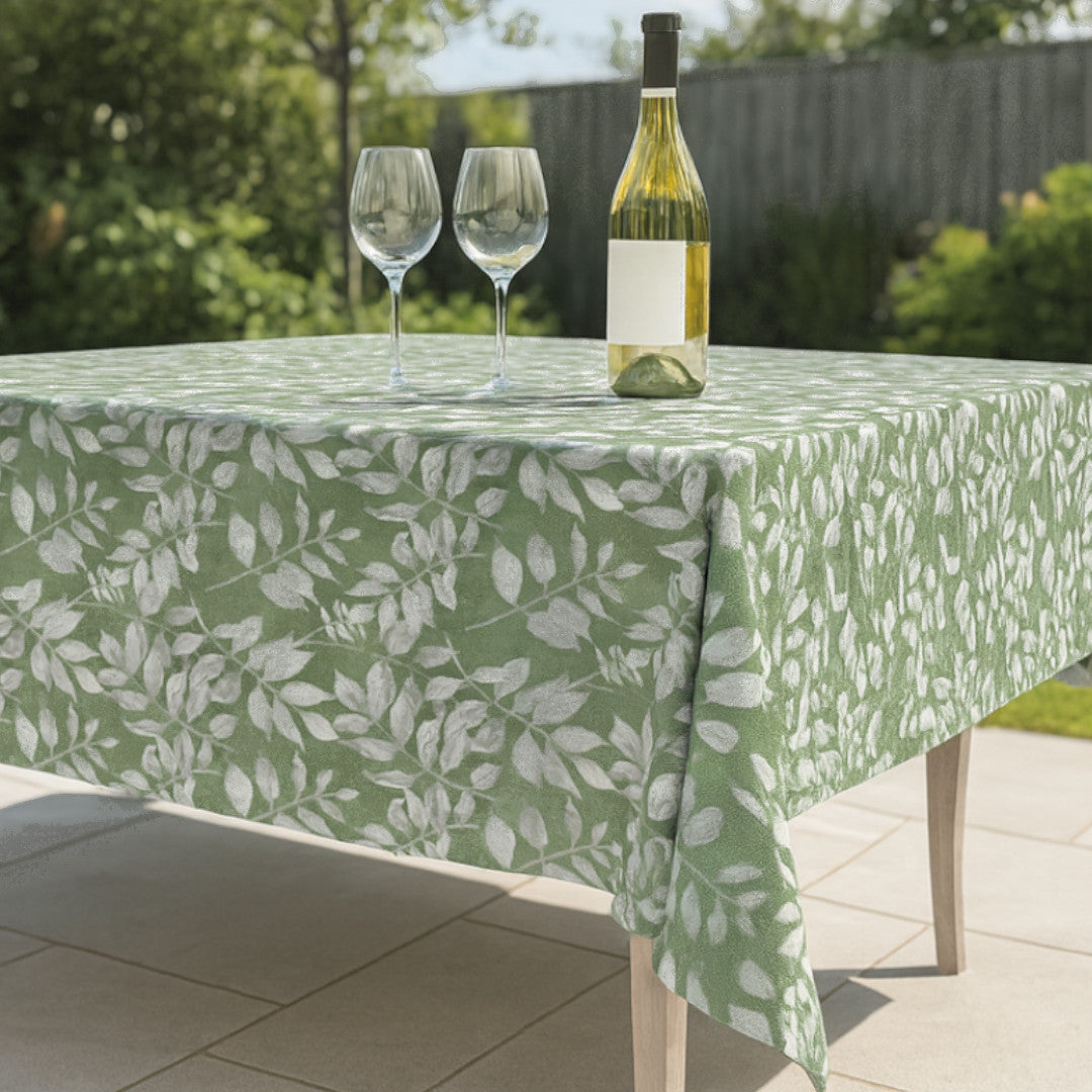 Giordano Salvieblad – Akryldug med grønne nuancer og bladmotiv, miljø