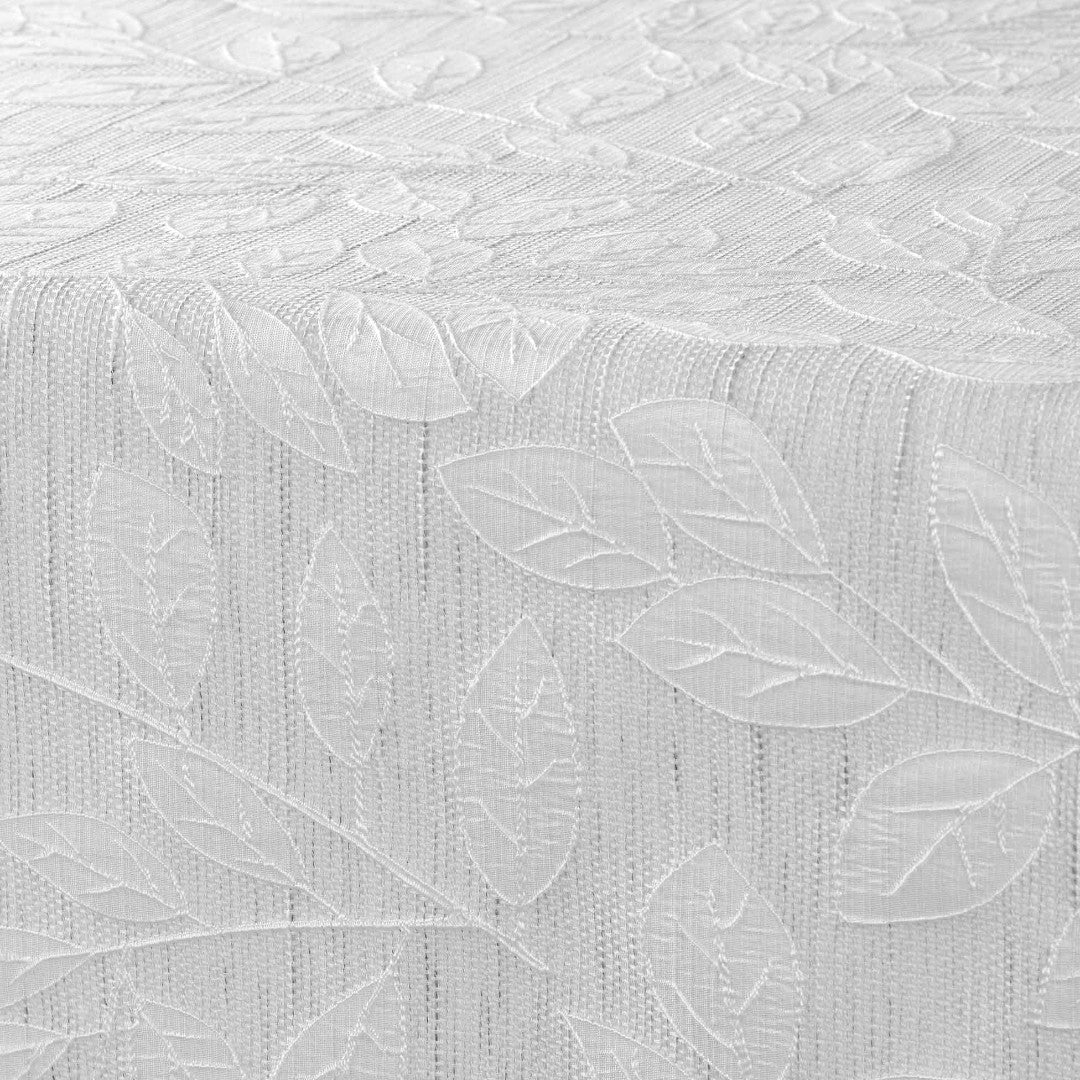 Gipsy – Damaskdug med vævet bladmønster – 140 x 240 cm, nærbillede