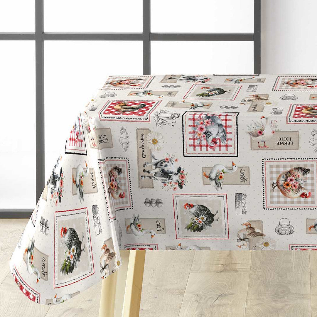 Jolie Ferme – Voksdug med bondegårdsidyl og franske detaljer, hjørne