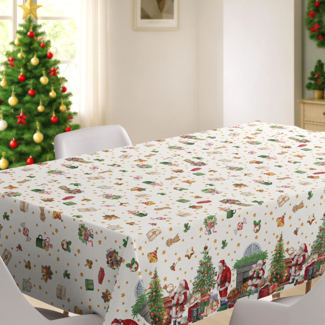 Julehygge med Nissefar – Julevoksdug med klassisk julemotiv, julemiljø