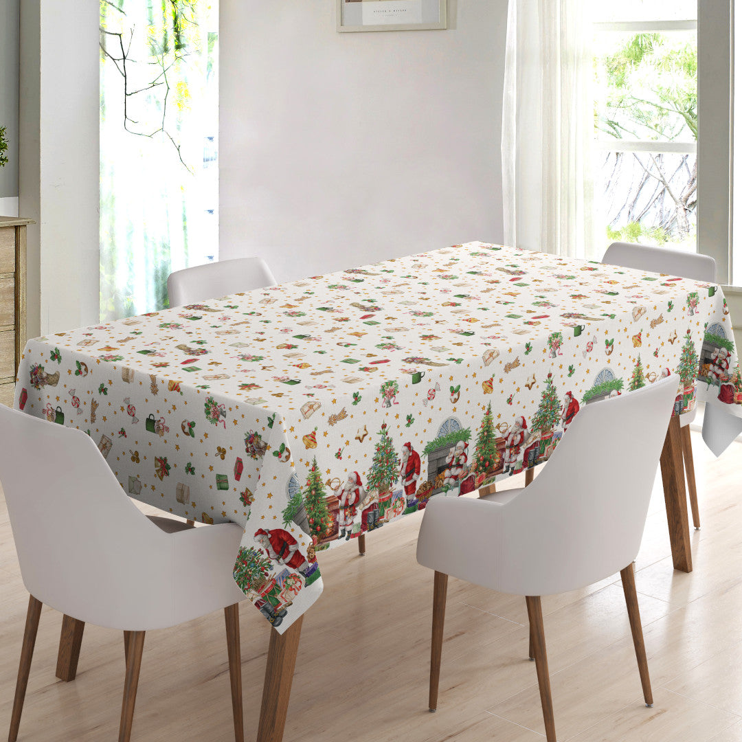 Julehygge med Nissefar – Julevoksdug med klassisk julemotiv, miljø