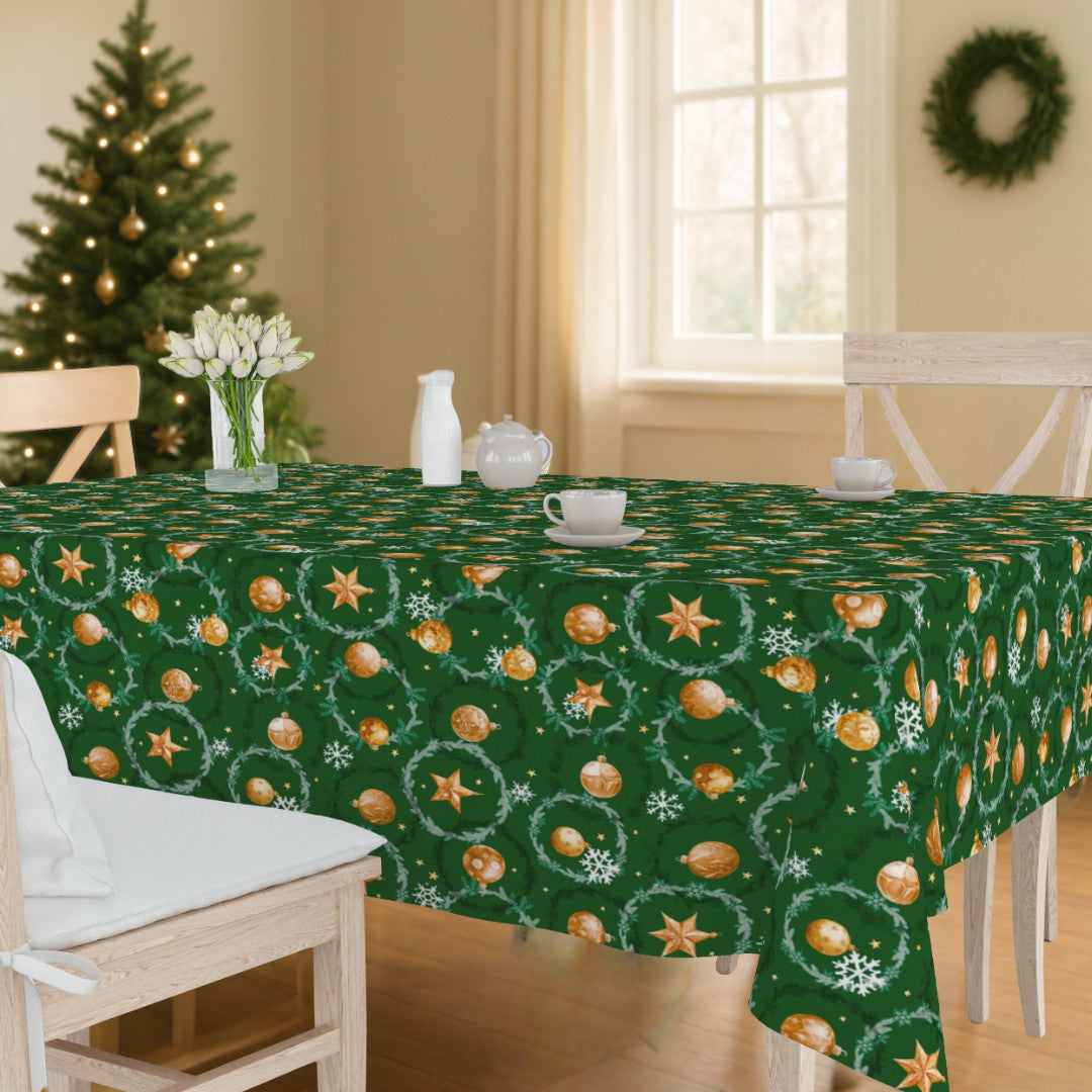 Julekugler & Kranse – Grøn julevoksdug, miljø