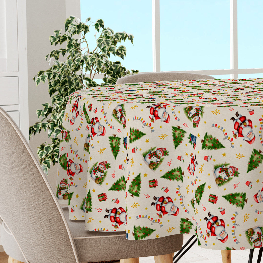 Julemand & Snemand – Rund juleakryldug med klassisk julestemning