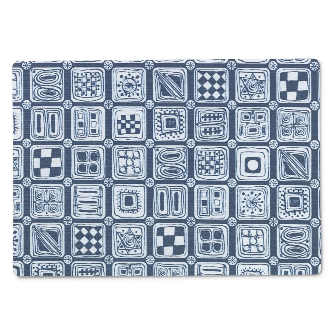 Juna Squares dækkeserviet blå 30 x 43 cm