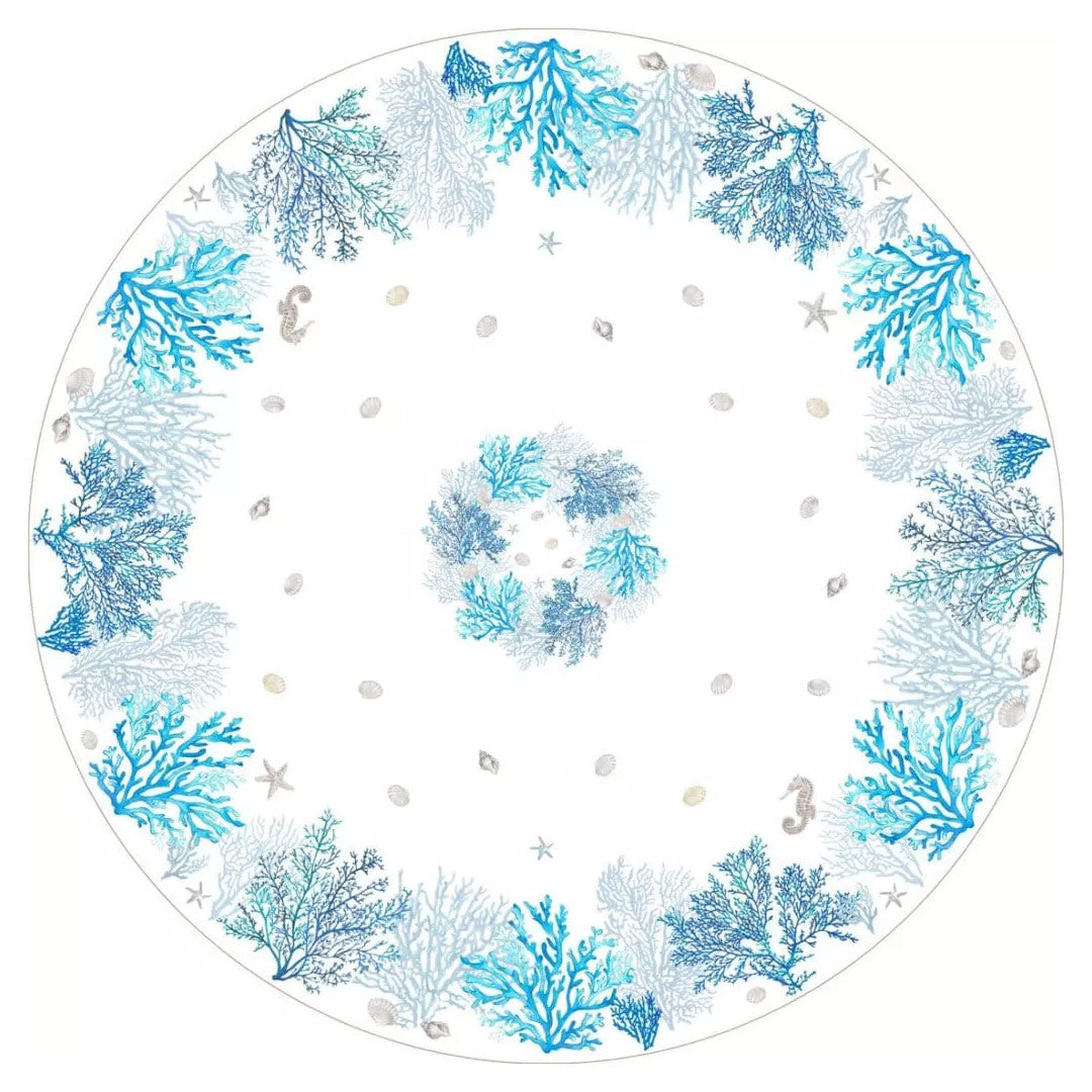 Lagon Blå - Rund provencedug Ø 180, mønster