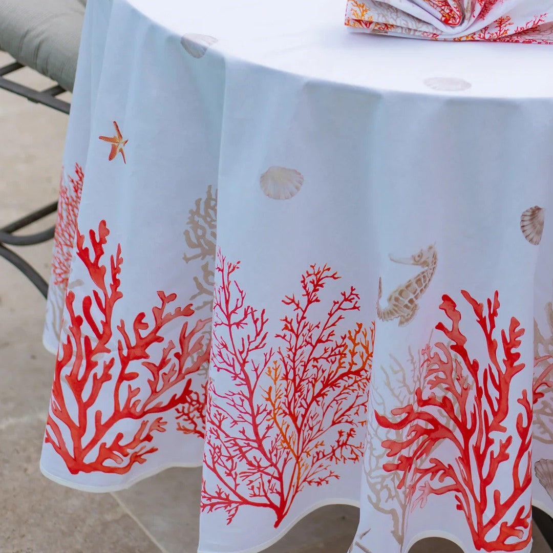 Lagon Corail - Rund provencedug Ø 180, nærbillede