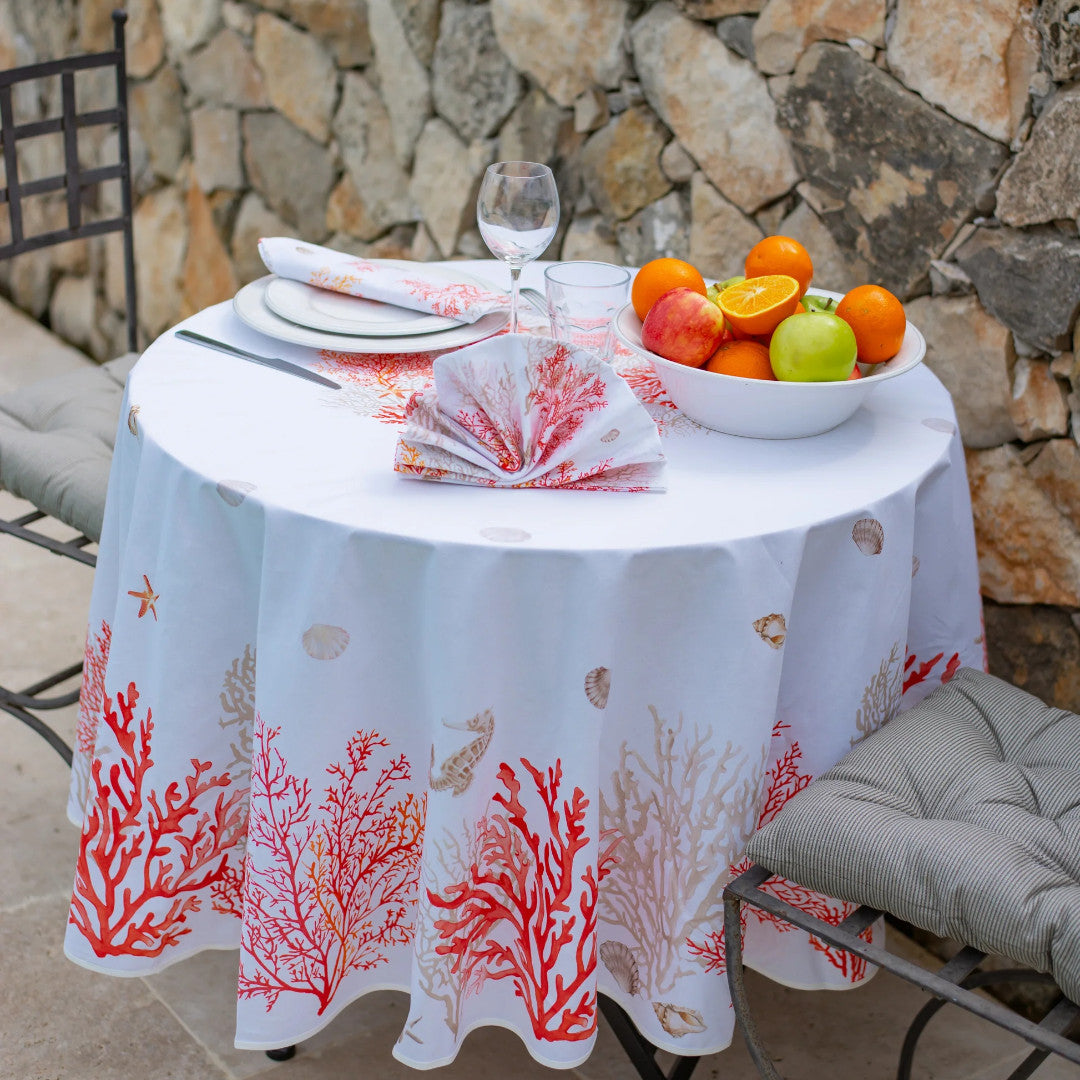 Lagon Corail - Rund provencedug Ø 180