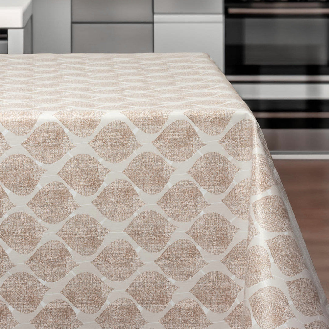 Leafy Soft Sand - Voksdug med blødt grafisk udtryk